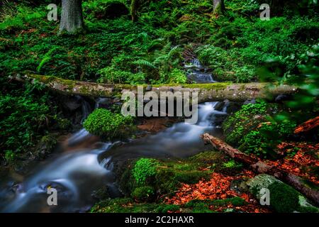 Nagelstein Wasserfälle bei St. Englmar im Bayerischen Wald Stockfoto