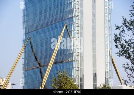 CITYLIFE, MAILAND, ITALIEN - Januar 13, 2019 - Allianz Turm wurde vom Architekten Isozaki ist eines der Symbole der Moderne und die Erneuerung der c Stockfoto