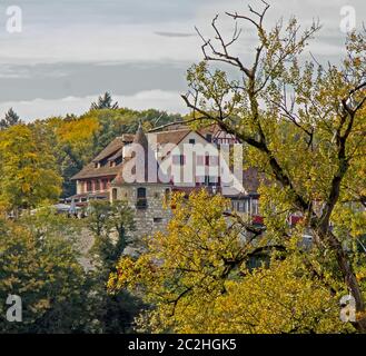 Schloss Laufen am Rheinfall bei Schaffhausen, Schweiz Stockfoto