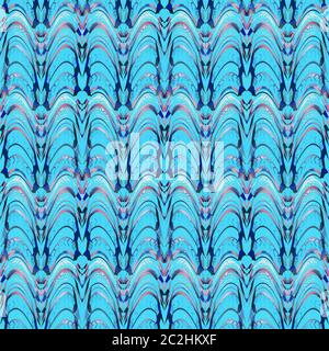 Regelmäßige Muster gewellte Linien rosa blau grau weiß Stockfoto