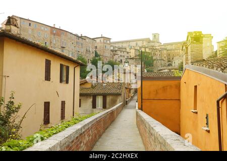 Perugia schönen alten Straße Via Appia, Umbrien, Italien. Stockfoto