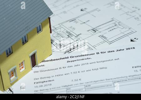 Pläne für die Immobiliensteuerreform Stockfoto