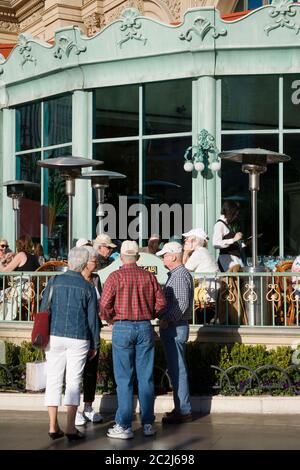 Mon Ami Gabi Restaurant im Paris Casino, Las Vegas, Nevada, USA Stockfoto