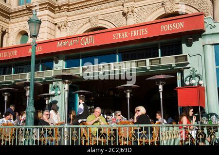 Mon Ami Gabi Restaurant im Paris Casino, Las Vegas, Nevada, USA Stockfoto