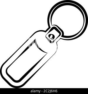 Schlüsselanhänger, Schlüsselring Vektor-Kunst Illustration Stock Vektor