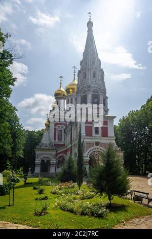 Das Memorial Tempel von der Geburt Christi (Shipka Gedächtniskirche oder Shipka Monastery). Das erste Denkmal für die Bulgarian-Russian Freundschaft in Bul Stockfoto