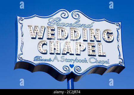 Graceland Wedding Chapel, Las Vegas, Nevada, USA, Nordamerika Stockfoto