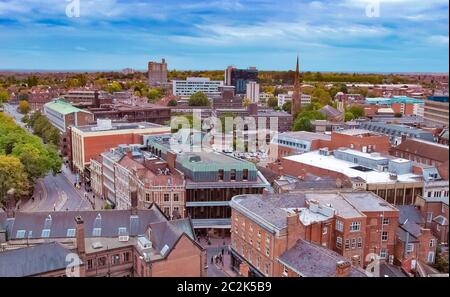 Panoramablick auf die Stadt Coventry, England, UK Stockfoto