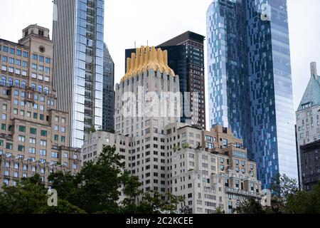 Frühe Herbstfarbe im Central Park South Stockfoto