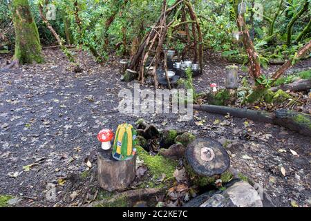 Viktorianischer ummauerter Garten in der Kylemore Abbey Stockfoto