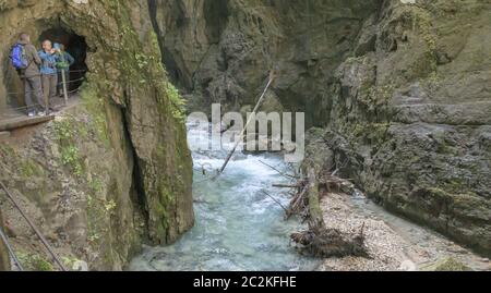 Partnachschlucht, Wildwasser, Naturdenkmal, Bayern, Deutschland Stockfoto