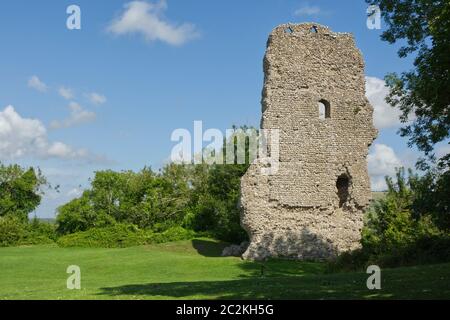 Burgruine bei Bramber in West Sussex, England. Stockfoto