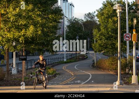 Herbstfärbung in Lower East Side Manhattan Stockfoto