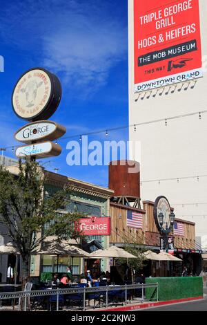 3. Nordstraße, Geschaeftsviertel, Las Vegas, Nevada, USA Stockfoto