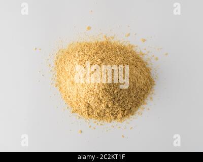 Nährwert inaktive Hefe Heap Draufsicht Stockfoto