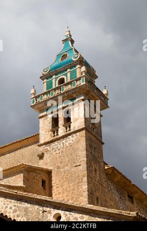 Detail der Kirche von Valldemossa in Insel Mallorca, Spanien Stockfoto