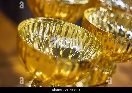 Detail von einigen Preis Rennen für das Rennen und die Trophäe, golden Preis Rennen. Stockfoto