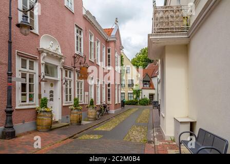 Eindruck einer Stadt Jever, die in Ostfriesland im Norden Deutschlands befindet. Stockfoto