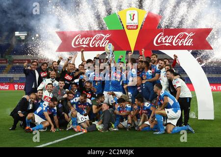 Rom, Latium, Italien. Juni 2020. Während des Coppa Italia Finales des Fußballspiels zwischen SSC Napoli und FC Juventus am 17. Mai 2020 im Olympiastadion in Rom.im Bild: Credit: Fabio Sasso/ZUMA Wire/Alamy Live News Stockfoto