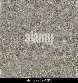 Nahtlose Textur von Grey Wet Dirt Country Road. Stockfoto