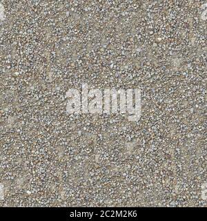 Nahtlose Textur von Country Road of Small Gravel. Stockfoto