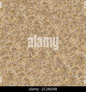 Nahtlose Textur von Wet Dirt Country Road Dirty Yellow. Stockfoto