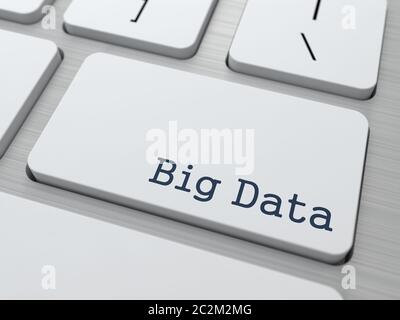 Big Data – Informationskonzept. Taste auf der modernen Computertastatur. Stockfoto