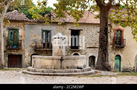Roscigno Vecchio - alten, verlassenen Dorf in Cilento, Kampanien, Italien Stockfoto