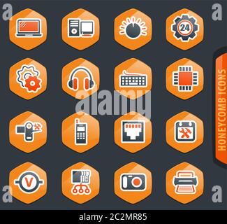 Elektronische Reparatur Vector Icons für User Interface Design Stockfoto