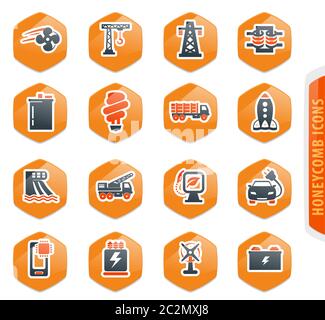 Industrie Vector Icons für User Interface Design Stockfoto