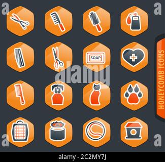 Waren für Haustiere Farbe Vector Icons für User Interface Design Stockfoto