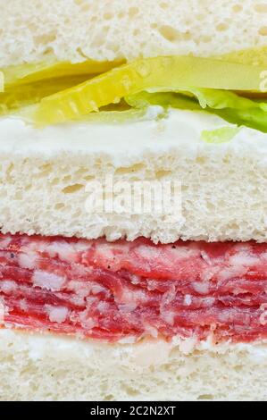 Carpaccio rohes Fleisch sandwich Stockfoto