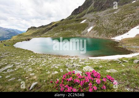 Einer der beiden Kofler Seen im Ahrntal in Südtirol, Italien Stockfoto