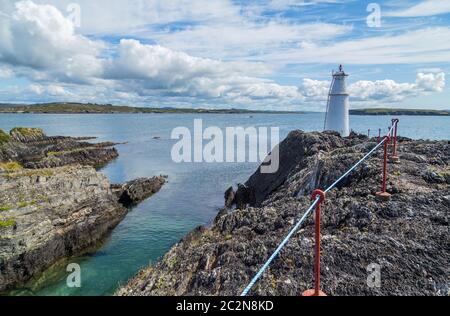 Kupfer Point Lighthouse, Long Island, County Cork. West Cork, Irland Stockfoto