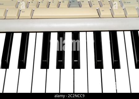 Computer und Musik Keyboards Stockfoto