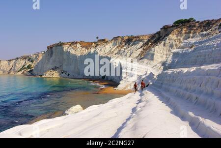 Weiße Klippe in der südlichen Küste von Sizilien natürliche Wahrzeichen Stockfoto
