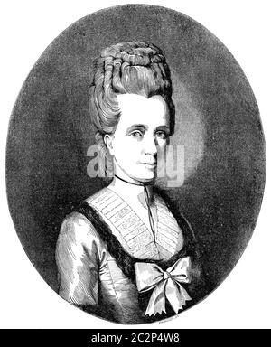 Portrait von Madame Necker, Vintage gravierte Illustration. Stockfoto