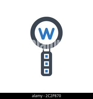 Stichwort Forschung Vektor Glyph Symbol Stock Vektor