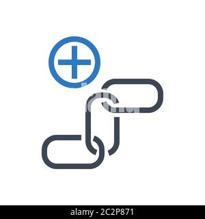 Link Building Vector Glyph-Symbol Stock Vektor