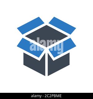 Box Vector Vector Glyph-Symbol Stock Vektor