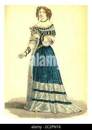 Madame de Montespan, Illustration mit Weingravur. 12. Bis 18. Jahrhundert Mode nach Image. Stockfoto