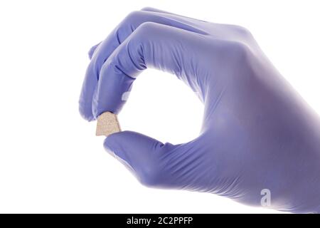 Ekstase in der Hand des Arztes. Klinische Forschung, mdma unterstützte Psychotherapie. Stockfoto