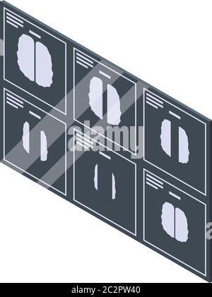 Symbol für Magnetresonanztomographie, isometrischer Stil Stock Vektor