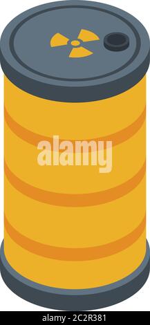 Symbol für Biohazard Barrel, isometrischer Stil Stock Vektor
