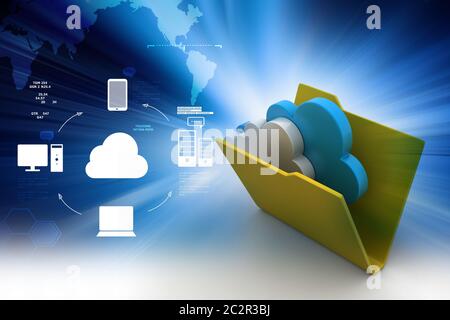 Cloud-Storage-Konzept Stockfoto