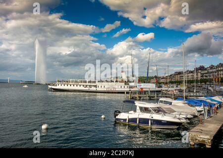 Jet d ' Eau. Den Genfer See. Kanton Genf. Schweiz Stockfoto