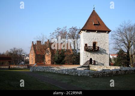Polnische ländliche Architektur im Dorf Wieliczka Stockfoto