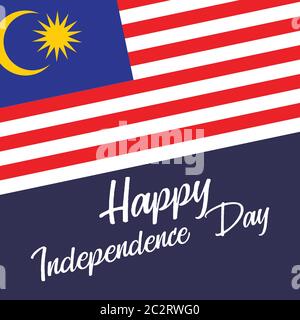 Malaysia feiert Happy Independence Day. Vektorgrafik Stock Vektor