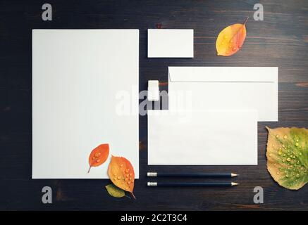 Leere Vorlage festlegen Stockfoto