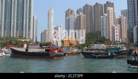 Aberdeen, Hongkong 12. Mai 2019: Hafen in aberdeen Stockfoto